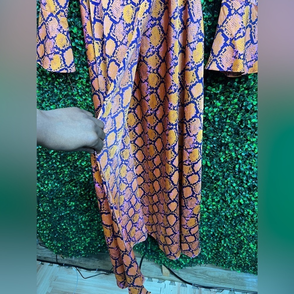 ASOS DESIGN | Python Print Wrap Dress - Picture 9 of 11